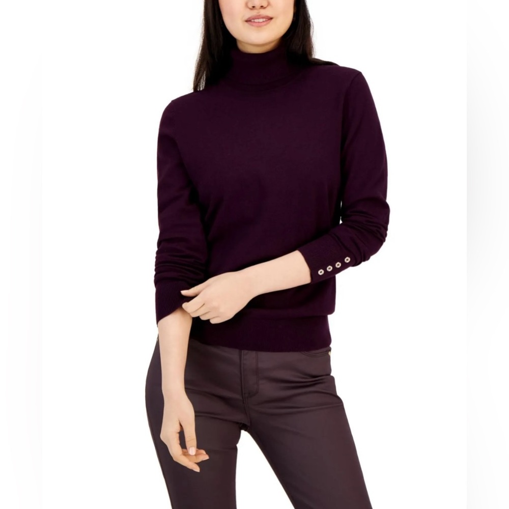 Tommy Hilfiger Plum Purple Turtleneck Sweater